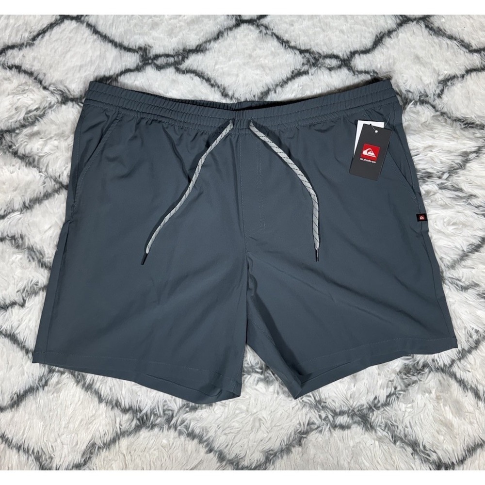 QUIKSILVER Swim Trunks Board Shorts Granite Gray Men's Sz 2XL *NEW* $50